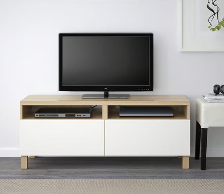 Delta TV console with 2 Drawers I,120x42x48cm