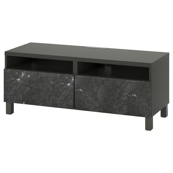 Delta TV console with 2 Drawers II,120x42x48cm