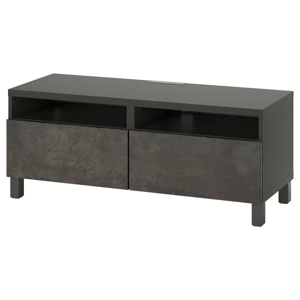 Delta TV console with 2 Drawers I,120x42x48cm