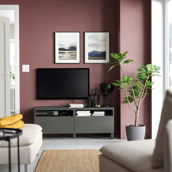 Delta TV console with 2 Drawers I,120x42x48cm