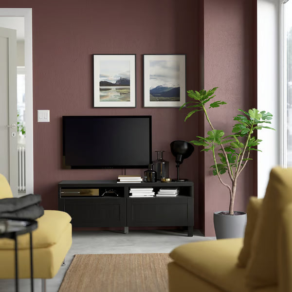 Delta TV console with 2 Drawers I,120x42x48cm