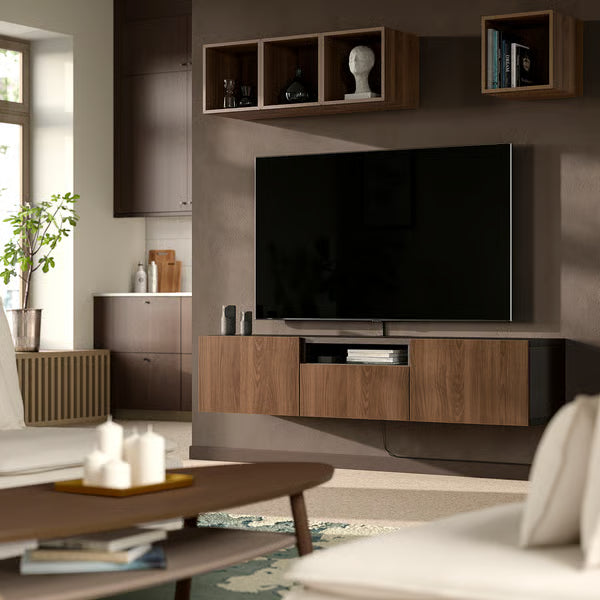 Delta Hanged TV unit 2 Doors & 1 Drawer, 180x42x39cm