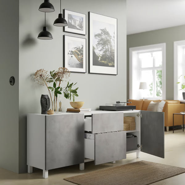Delta Sideboard III with 2 doors & 2 drawers, 180x42x74cm