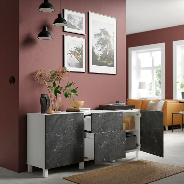 Delta Sideboard III with 2 doors & 2 drawers, 180x42x74cm