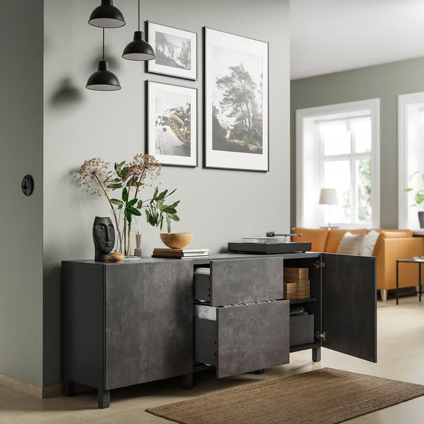 Delta Sideboard III with 2 doors & 2 drawers, 180x42x74cm