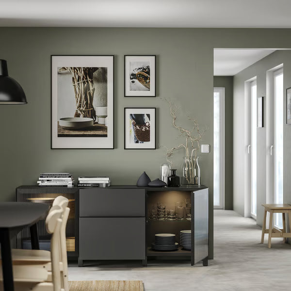 Delta Sideboard I with  2 doors & 2 drawers, 180x42x74cm