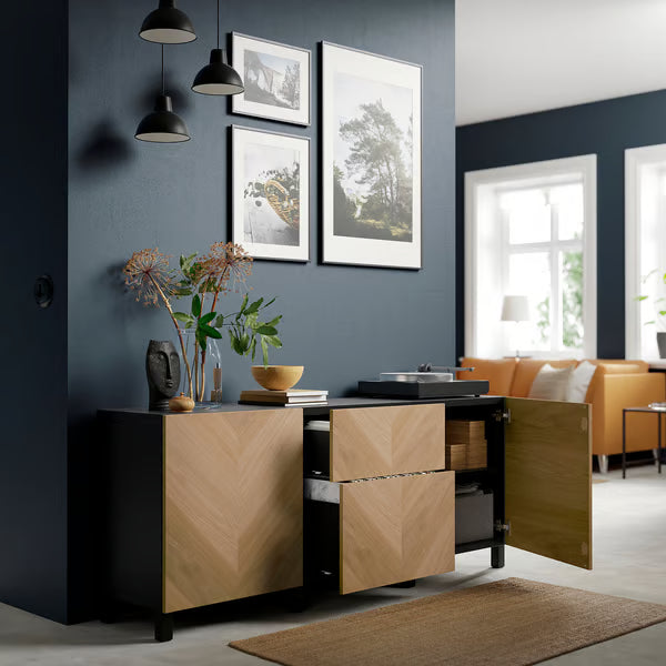Delta Sideboard III with 2 doors & 2 drawers, 180x42x74cm