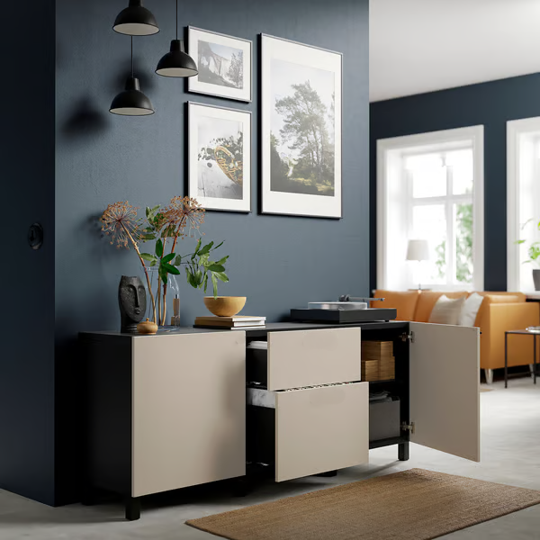 Delta Sideboard I with  2 doors & 2 drawers, 180x42x74cm