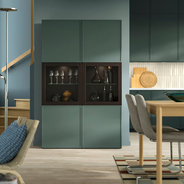 Delta cabinet with Glass Doors, 120x42x193cm