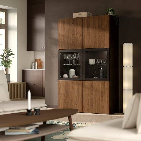 Delta cabinet with Glass Doors, 120x42x193cm
