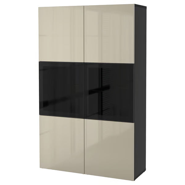 Delta cabinet with Glass Doors, 120x42x193cm