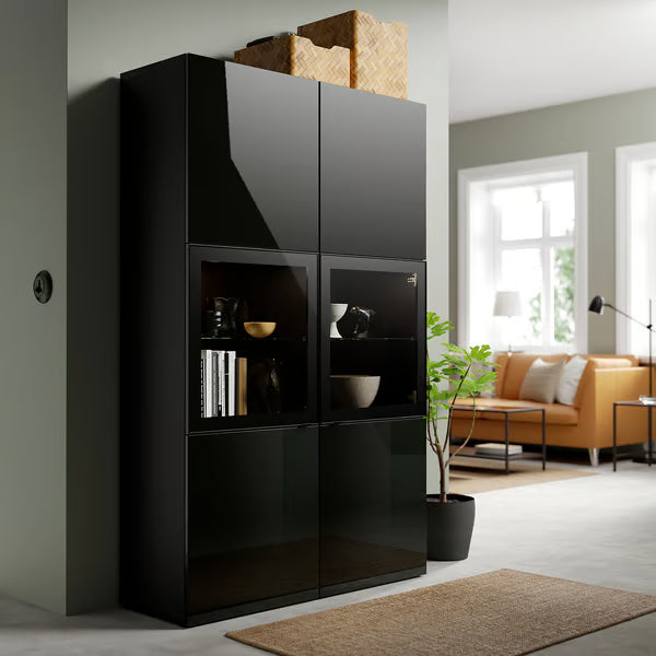 Delta cabinet with Glass Doors, 120x42x193cm