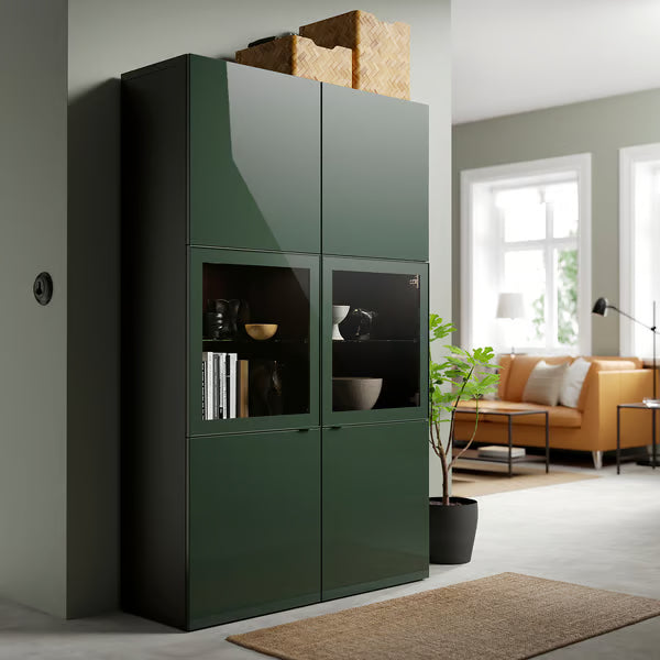 Delta cabinet with Glass Doors, 120x42x193cm