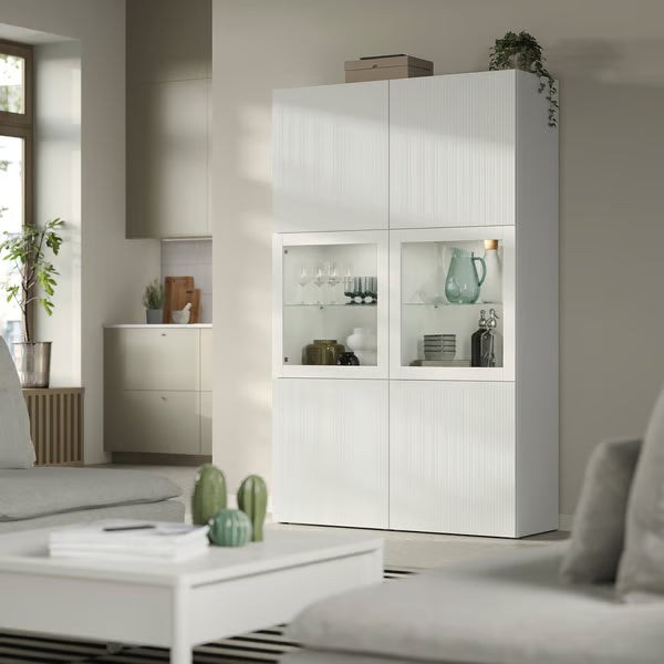 Delta cabinet with Glass Doors, 120x42x193cm