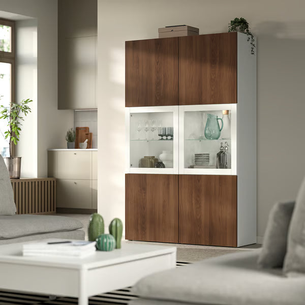 Delta cabinet with Glass Doors, 120x42x193cm