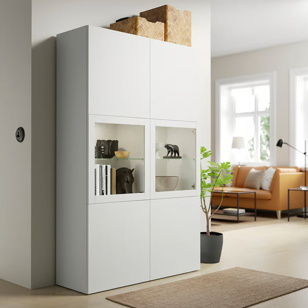 Delta cabinet with Glass Doors, 120x42x193cm