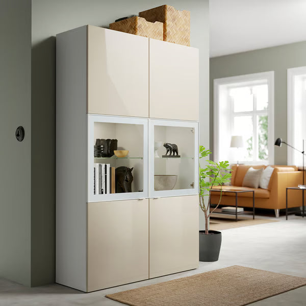 Delta cabinet with Glass Doors, 120x42x193cm