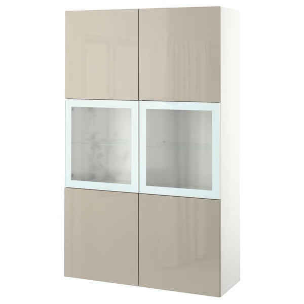 Delta cabinet with Glass Doors, 120x42x193cm