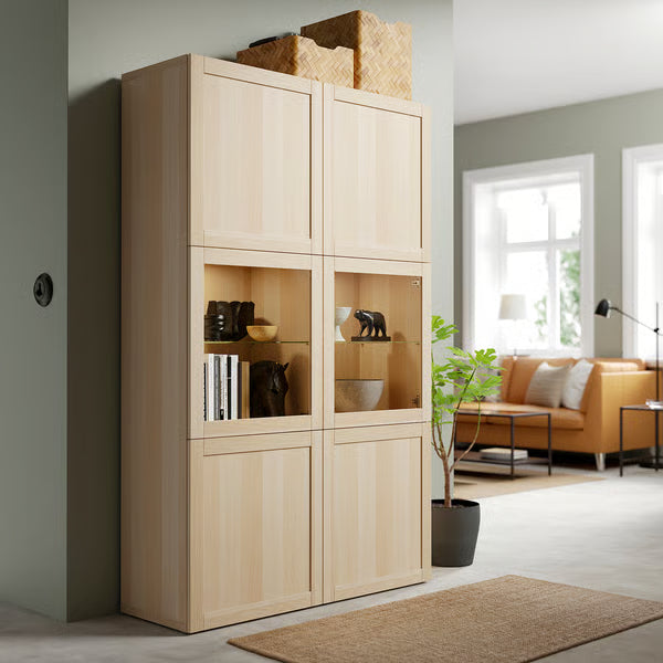 Delta cabinet with Glass Doors, 120x42x193cm