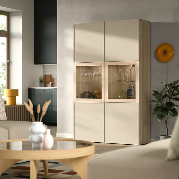 Delta cabinet with Glass Doors, 120x42x193cm