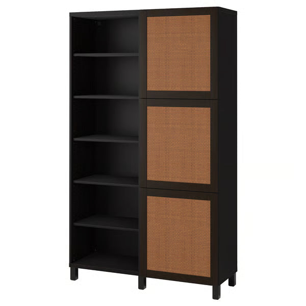 Delta cabinet with doors and shelves, 120x42x202cm