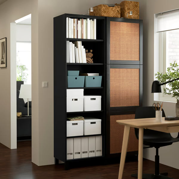 Delta cabinet with doors and shelves, 120x42x202cm