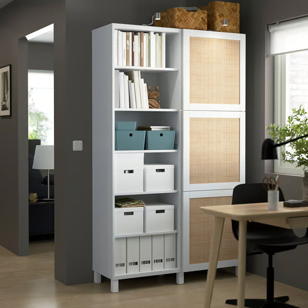Delta cabinet with doors and shelves, 120x42x202cm
