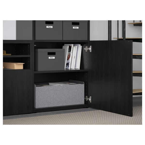 Delta TV storage combination with glass doors, 300x42x231 cm