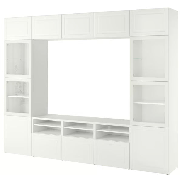 Delta TV storage combination with glass doors, 300x42x231 cm