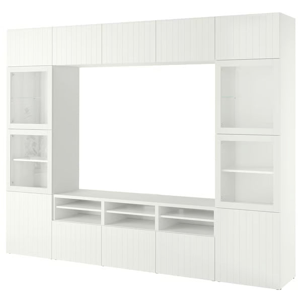 Delta TV storage combination with glass doors, 300x42x231 cm