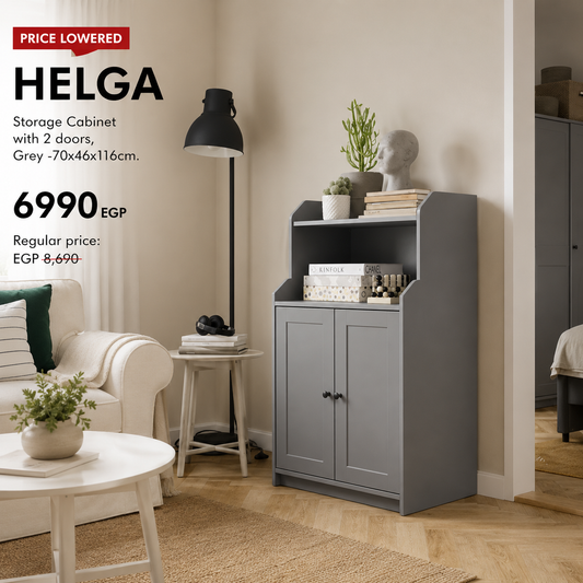 HELGA Storage Cabinet with 2 doors -70x46x116cm.