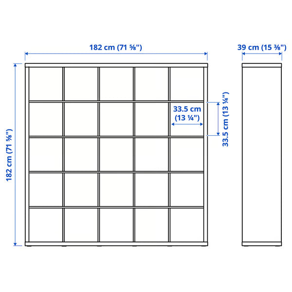 Kseries Mega shelving unit, 182x39x182cm