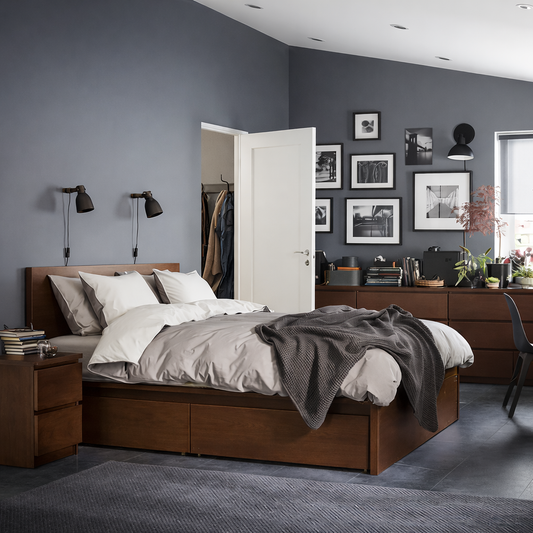 MAILY (Cherry Brown) Drawers Storage Bed - Queen Size (160 & 180cm)