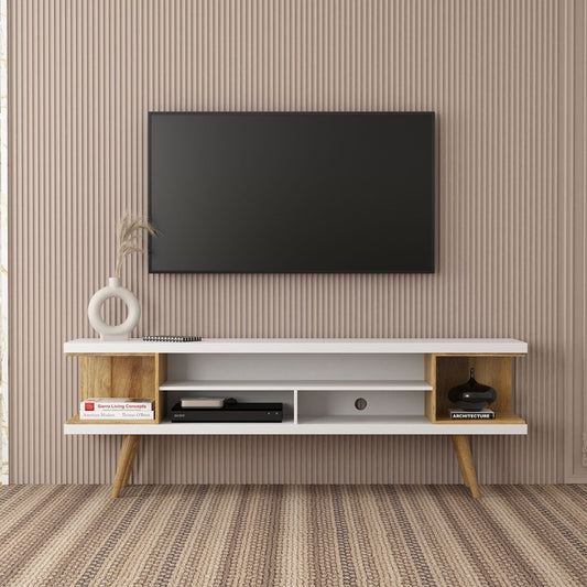 Aeloria Wooden TV Unit with Open Shelves  – 160x50x50cm