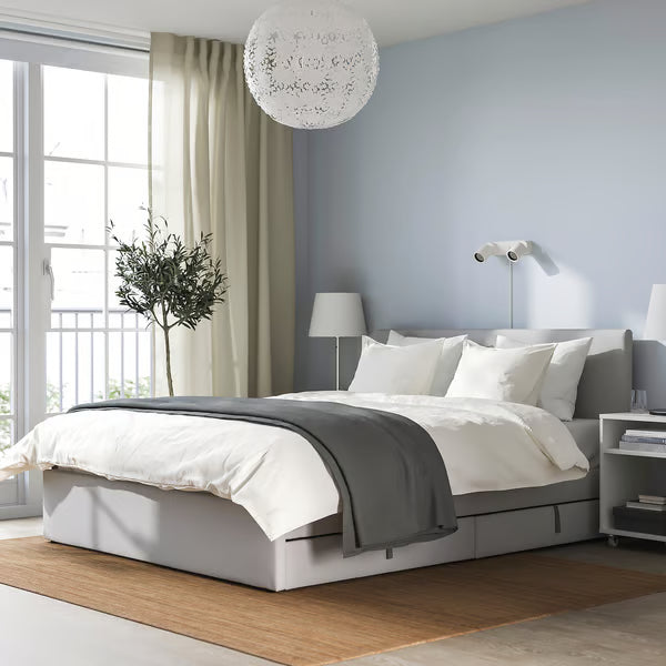 Glad Upholstered bed frame, 2 Storage Drawers