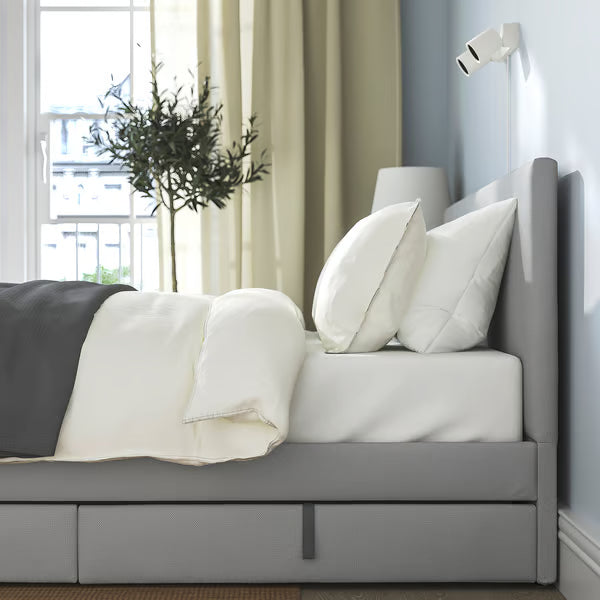Glad Upholstered bed frame, 2 Storage Drawers