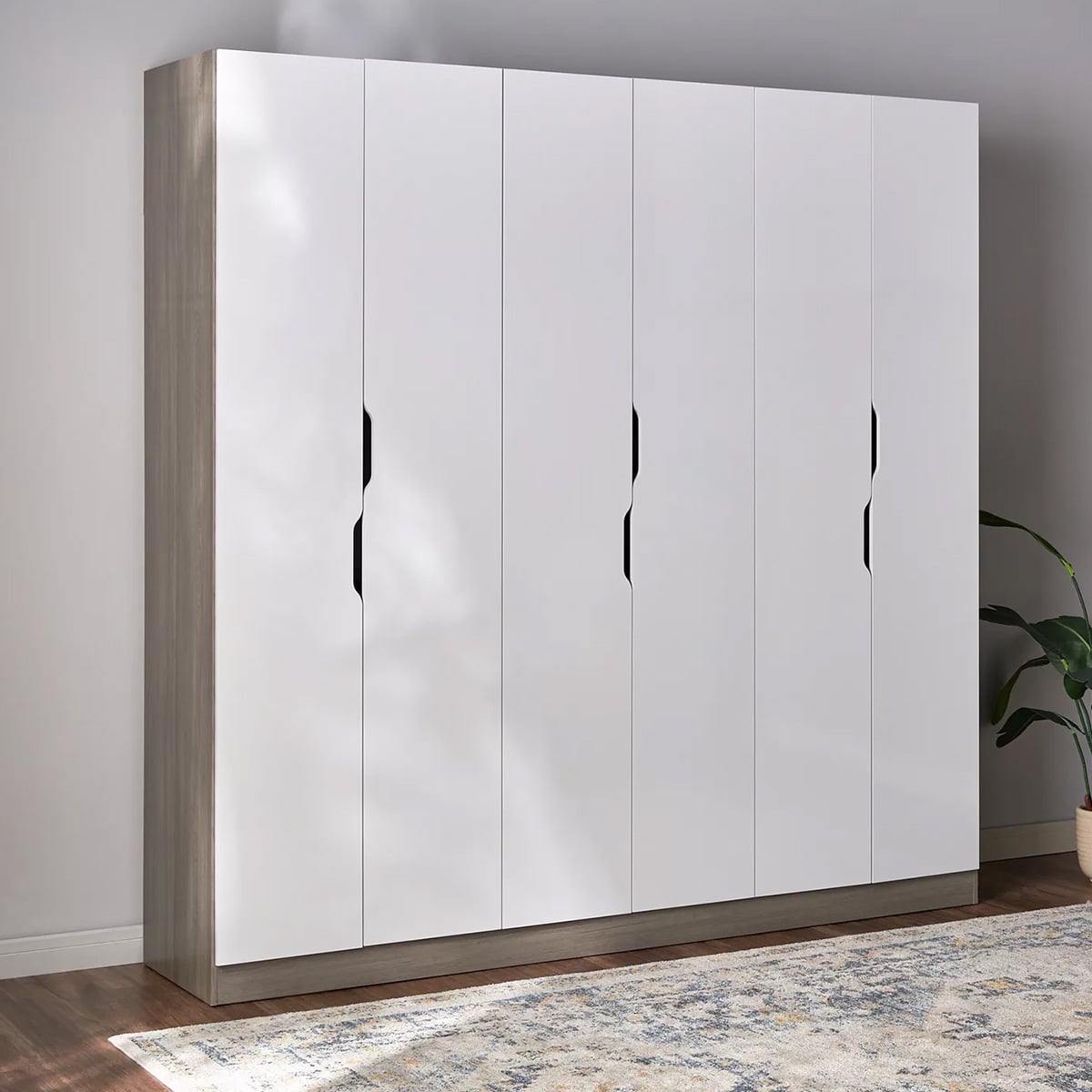The Horizon Wood & White Armoire, 220x60x240cm