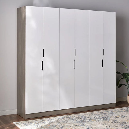 The Horizon Wood & White Armoire, 220x60x240cm