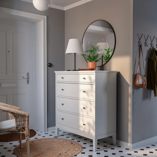 ID4 White Drawers 98cm x 50cm x 118cm