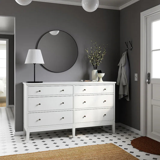 ID6H White Drawers 162cm x 50cm x 95cm