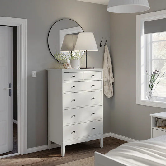 ID6 White  Drawers 84cm x 50cm x 135cm