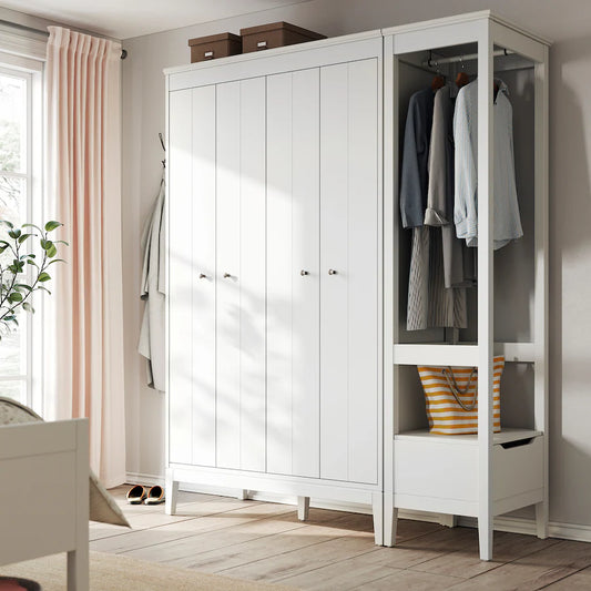 ID9+ White Wardrobe – 180cm x 59cm x 211cm
