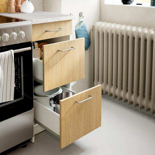 Kitchen Base Cabinet with 3 Drawers – Beige 40 x 60 x 90 cm