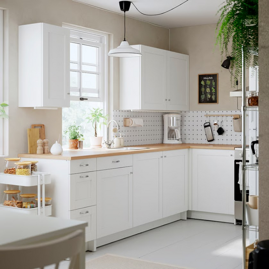 Corner Modular Kitchen – 280 x 120 cm, 3 Base Units + 2 Wall Cabinets