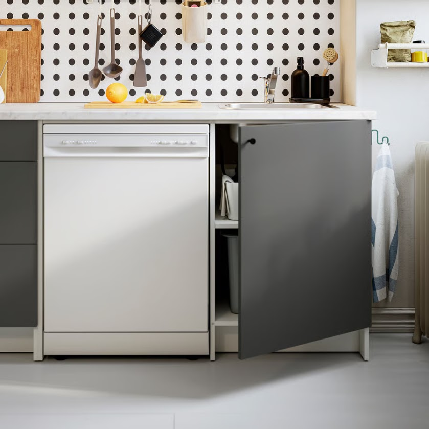 Kitchen Base Cabinet – Dishwasher Space – Gray, 120 x 60 x 90 cm