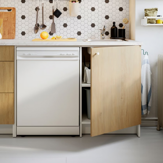 Kitchen Base Cabinet – Dishwasher Space– Beige, 120 x 60 x 90 cm