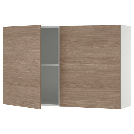 Kitchen Wall Cabinet - Two Doors – Brown 120 x 32 x 75 cm