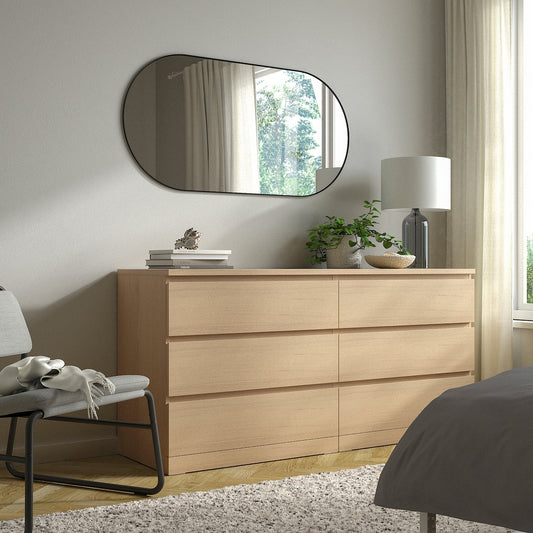 وحدة MDF بيج 6 أدراج - 78 سم × 45 سم × 156 سم.