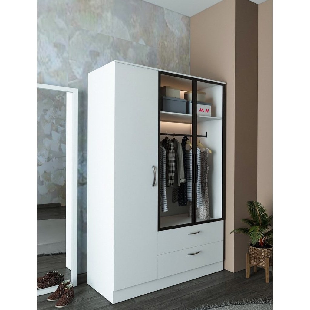Oasis Glass wardrobe, 120x50x180cm