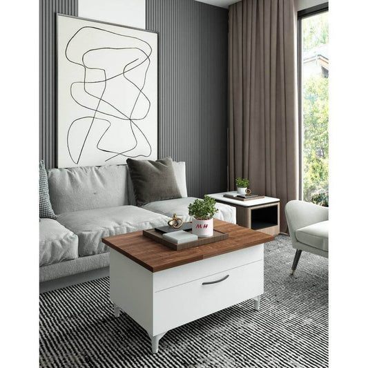 طاولة قهوة Alva العلوية المتحركة، 80x50x45 سم
